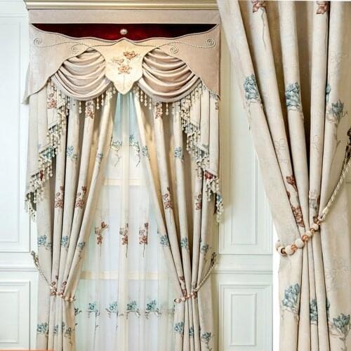 Bedroom living room curtain finished high-end atmosphere, modern simple high-precision light luxury French window customization