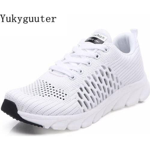 Woman Sports Running Shoes Flats Outdoor Sneakers Mesh Summer Breathable Couple Lightweight Athletic Women Lace Up Platform
