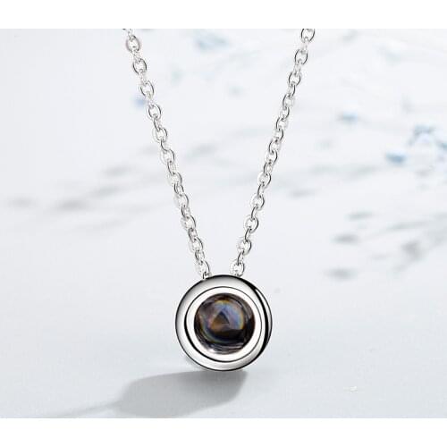 KOFSAC New Projection I Love You Necklaces For Women Jewelry Fashion Romantic 925 Silver Necklace Lady Valentines Day Gifts