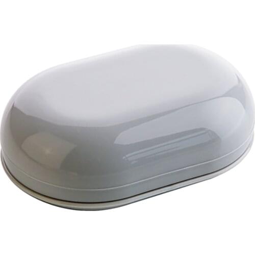 1PC Portable Soap Dish Storage with Lid Soaps Holder Travel Drainer Box Drain Case Plastic Waterproof Solid Color Container