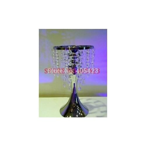 10pcs/lot Height 48cm wedding party Crystal decorative table stand centerpiece chandelier with bead for event decoration