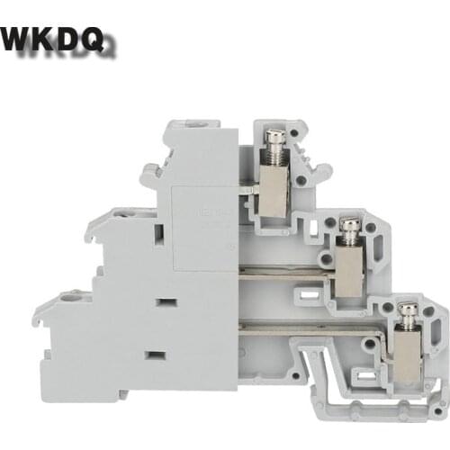 Din Rail Terminal Block 10pcs DIKD 1.5 Triple Screw Connection With 3 Level Conductors Connector Screw Terminal Blocks