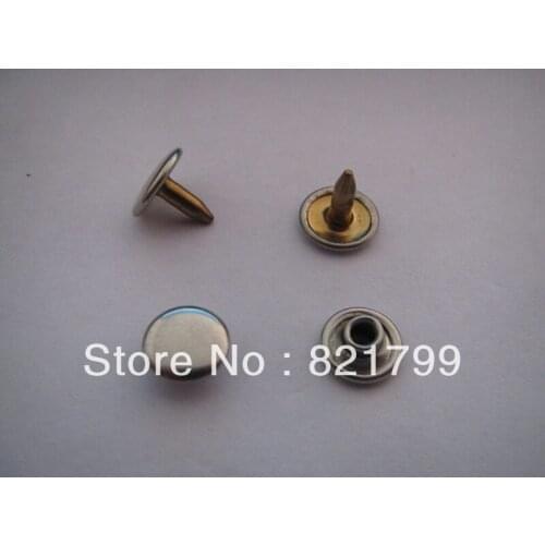 5mm brass silver color Double enveloping surface rivets 200sets