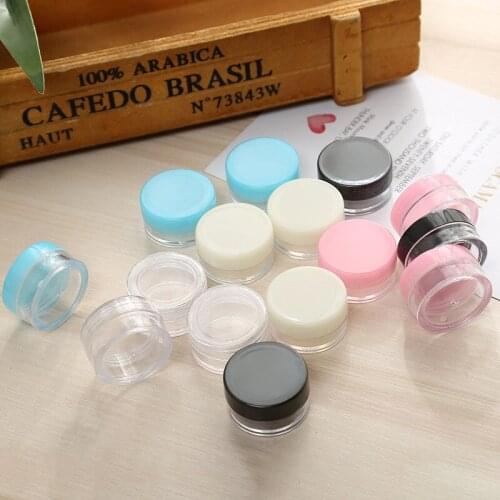 500pcs 5g Empty Plastic Cosmetic Makeup Jar Pots Transparent Sample Bottles Eyeshadow Cream Lip Balm Container NO168
