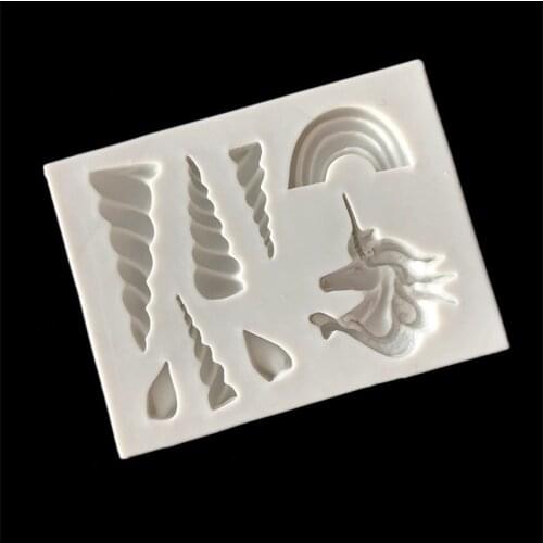 7.2*5.5*0.8CM DIY Sugar Craft Cake Vintage Petal Unicorn Cake Silicone Mold Fondant Mold Cake Decorating Tools Gum Paste Mold