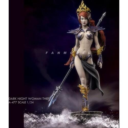 75mm 1/24 Resin model kits figure beauty colorless and self-assembled A-477