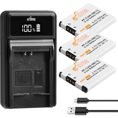 NB-11L NB-11LH NB11L Battery + LED Charger for Canon PowerShot ELPH 110 130 HS A2300 IS A2400 IS A2500 A2600 A3400 IS A3500 IS