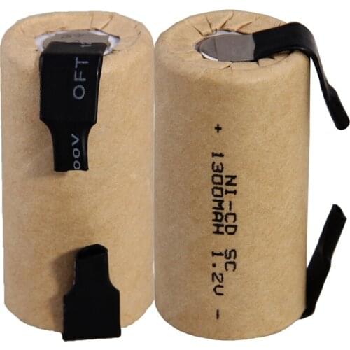 SC rechargeable battery SC akkumulator 1.2V NICD 1300mah batteries real capacity