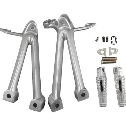 Motorcycle Aluminum Rear Passenger Footpegs Footrests Pegs Mount Bracket For Suzuki GSXR 600 750 K8 2008 2009 2010