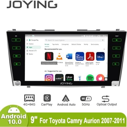 Android 10.0 9 inch 2 din radio car 4GB+64GB head unit GPS Navigation Octa Core for Toyota Camry 2007-2011 support 3G/4G DSP BT