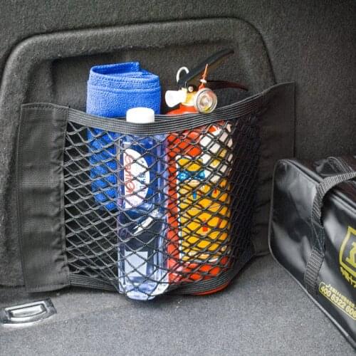 Car Styling Car Rear Trunk Back Seat Elastic String Net Mesh Storage Bag for Jaguar xf xe x-type xj s-type f-pace Accessories