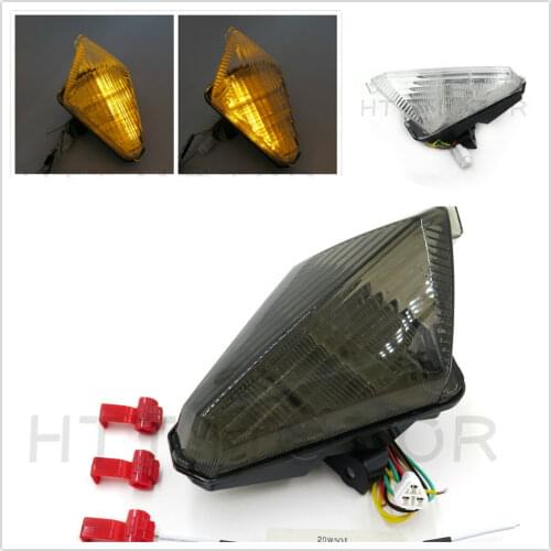 Aftermarket free shipping tail light motorcycle LED Tail Brake Light turn signals for yamaha YZF R1 YZFR1 YZF-R1 2007 2008 smoke