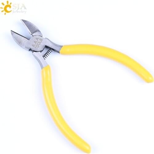 CSJA 116mm Men Women Jewelry Wire Diagonal Cutting Pliers Nipper Scissor DIY Hardware Hand Making Tool Iron Raw Material E189