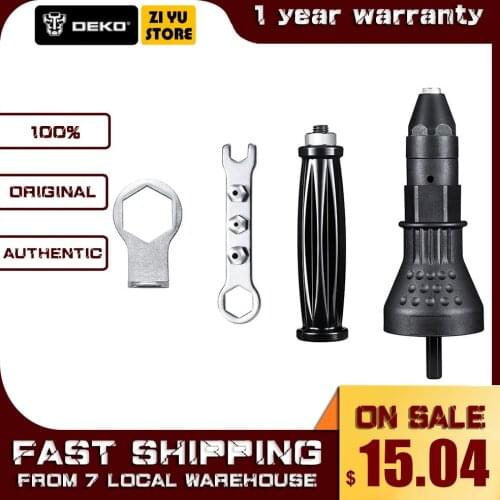 DEKO Electric Rivet Nut Gun Riveting Tool Cordless Riveting Drill Adaptor Insert Nut Tool Riveting Drill Adapter