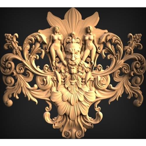 Decorative carving 3d Relief STL Model for CNC Router 3D Printer Artcam Aspire Bas Relief _Crafts Applique “CNC file"