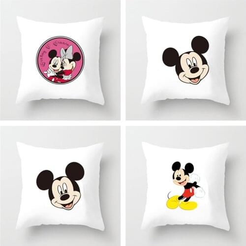 Disney Mickey Minnie white Printed pillowcase Peaches Pillow pillowcase student dormitory bed linings Home decoration pillowcase