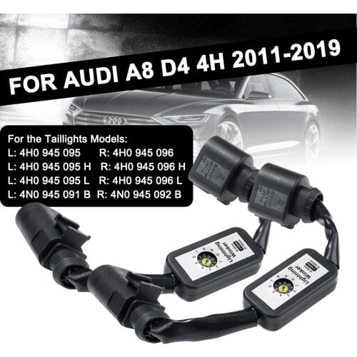 For Audi A8 D4 4H 2011-2019 2pcs Add-on Module Wire Harness Dynamic Turn Signal LED Taillight Indicator Left & Right Tail Light