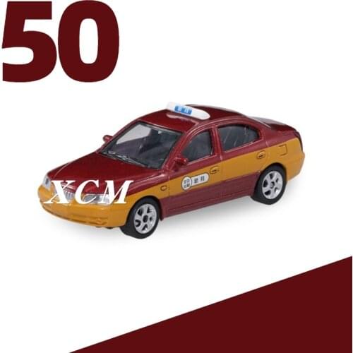 Toy Model Elantra Beijing Taxi Cars 7-8 cm (Metal & Plastic Parts) (Red/Yellow)