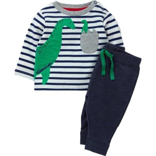 Autumn Children Clothing Sets Baby Boy dinosaur Long Sleeve T-shirt Tops+Pants Boys Clothes Set Infant 2 Pcs Suit