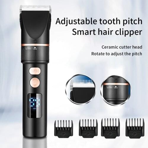 Hair Clipper USB Rechargeable Hair Trimmer For Men Electric Shaver For Men Adult Kids Hair Cutting Barber Machine LCD Display