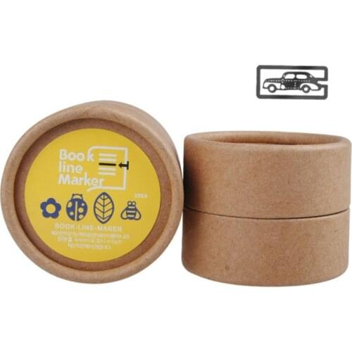 Cowhide paper boxed mini bookmark chinese style metal vintage classical bookmarks book line marker