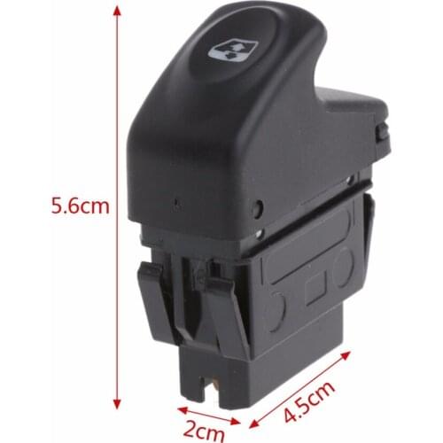 OOTDTY New 6 Pins 12V Black Auto Car Electric Window Control Switch For Renault Clio II 2 for Megane I Kangoo Switches