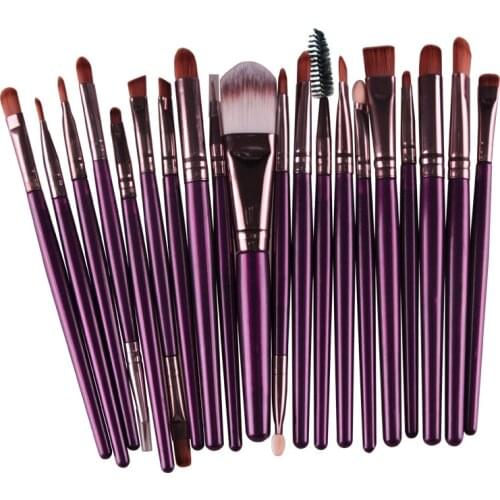 20pcs/Set Professional Makeup Brushes Powder Foundation Cream Face Lips Make up Eyeshadow Eyebrow Fiber Nylon Hair Brushes Kit