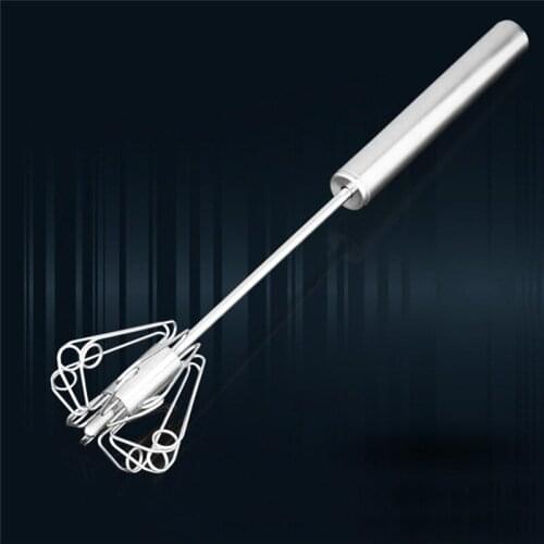 Stainless Steel Hand Pressure Rotating Semi-Automatic Mixer Coffee Milk Mixing Eggbeater Handheld Mixer Kitchen Cooking Tools