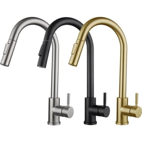 Champagne Bronze Gold Sensor Kitchen Faucets Sensitive Smart Touch Control Faucet Mixer Tap Touch Sensor Smart Kitchen Taps
