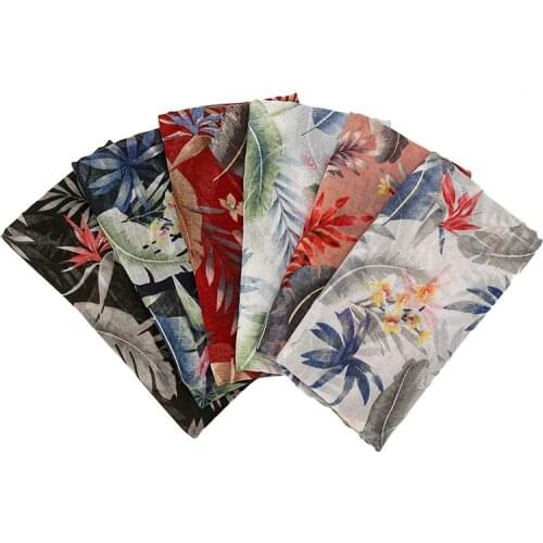 2020 New Arrival Floral Printed Cotton Scarf Shawls Fashion Women Hijabs Big Size Muslim Head Wraps Mufflers Stoles 10PCS/Lot