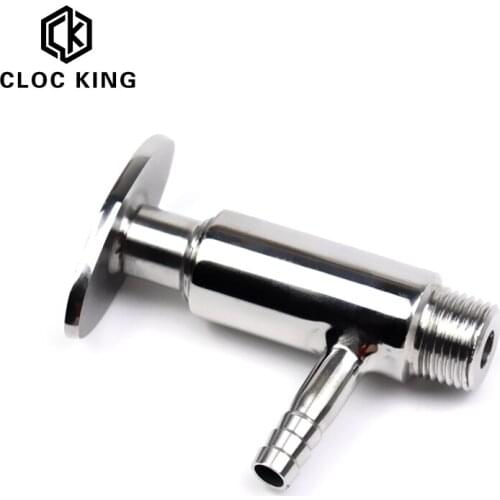 10mm Hose Barb OD 304 316L Stainless Steel Sanitary Sampling Valve 1/2" BSP DN15