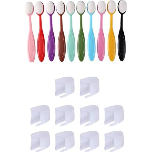 Blending Brushes Lids 10Pcs Strong Handles Soft Bristles for DIY Scrapbooking Paper Card Making Decor Craft Stamps Stencils