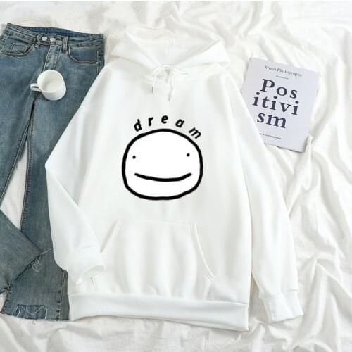 Cartoon smile dream Print Personalized Hoodies Winter Casual Lovers Thick Harajuku Couples loose Sweatshirt Korea Women Pullover