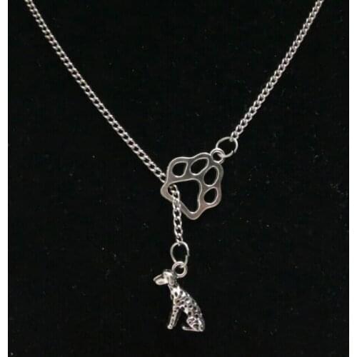 1pcs/Lot Fashion Vintage Infinity Symbol Connections Cat/Dog Paw&Cute Dalmatians Dog Charms Pendant Necklace 21