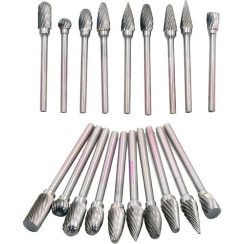 10pcs tungsten steel grinding head tungsten carbide burrs sets mini drill diamond burs material tungstenio accessories