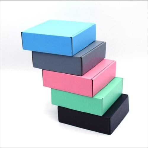 10pcs Blank Black Corrugated Paper shipping boxes Mailer box Large Clothing Hair Wigs Gift Box (Custom Logo Need 100pcs)
