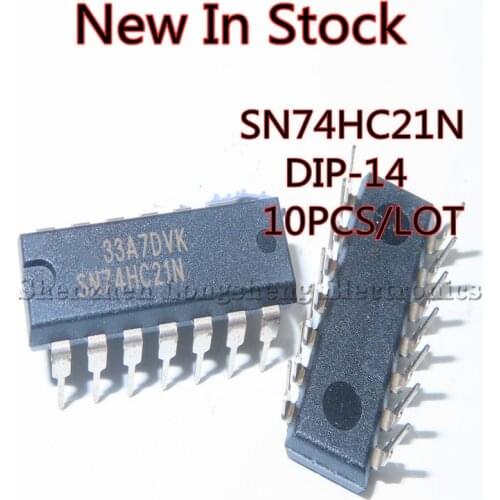 10PCS/LOT NEW 74HC21 SN74HC21N DIP-14 Logic-Gate and Inverter