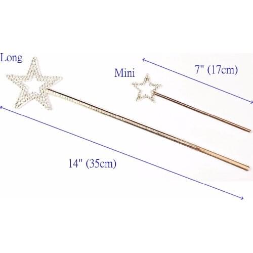 12pc 14 INCH Wand Star princess birthday party favors Girl TOY gift loot Pinata bag Filler Pretend Miss Beauty pretent role