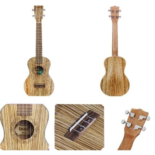 21/24/26 inch Ukulele 4 String Zebra Wood Mini Guitar High Quality Hawaiian Ukulele Beginner Gft UK2371
