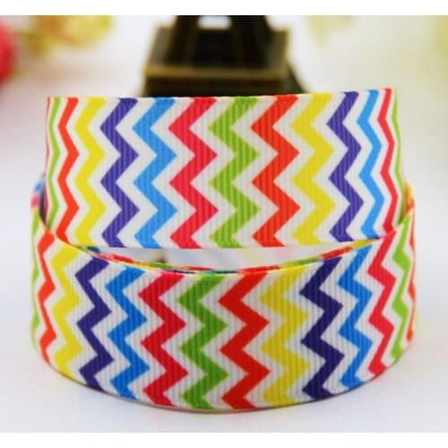 22mm 25mm 38mm 75mm Ruban satin Rainbow chevron Cartoon Character printed Grosgrain Ribbon party decoration 10 Yards X-00462