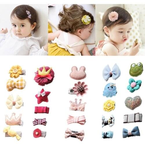 5Pcs/Set Cartoon Toddler Cute Hair Clips Animal Flower Mini Hairpins For Baby Girls Hair Barrettes Fashion Hair Accessories