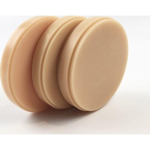 7 Pieces OD98mm*10~16mm Beige Color Open System Dental Carving Wax Blocks for Temperary Crown