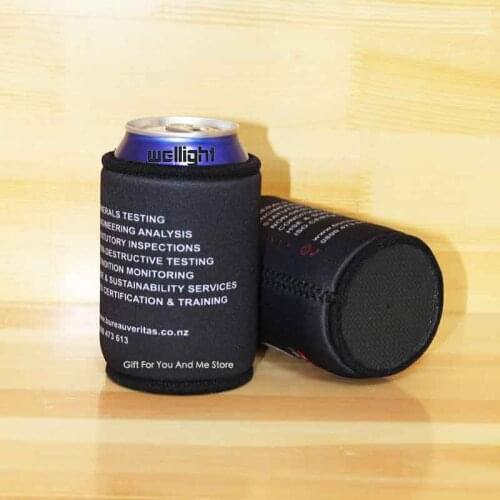 200pcs Print LOGO Beer Can Cooler Holder Beer Can Cover Custom Stubby Holders Neoprene Bottle Holder Can Cooler Wedding Gift