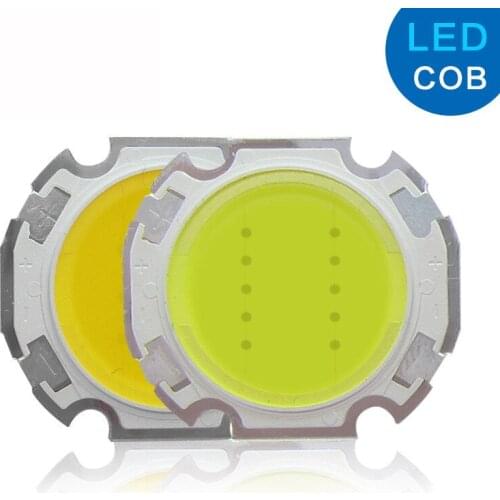 Free shipping 50pcs/lot high Power COB LED lamp beads 9W white /warm white round cob led bead chips 9w