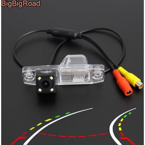 BigBigRoad Car Intelligent Dynamic Trajectory Tracks Rear View Camera For KIA Forte Cerato K3 Sedan Sportage R 2 SL 2011 - 2016
