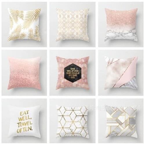 2020 New Hot Fashion 10 Style 45x45 Polyester Letter Case Sofa Car Waist Cushion Home Decor Fancy Print Hot Sale