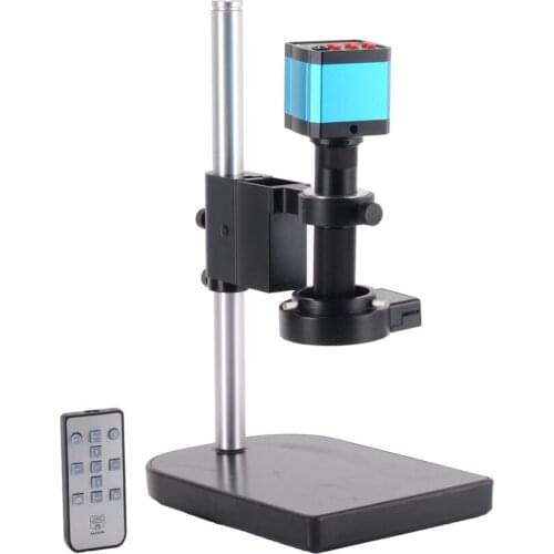 14MP HDMI Microscope Camera USB Digital Industrial Microscope 120X Zoom Lens High Operation Distance for PCBA/ Mobile Repair