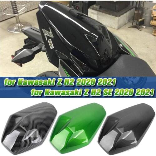 Couvre-selle passager Z H2 Seat Cover Cowl Fairing For Kawasaki ZH2 SE Z-H2 KLF ZR1000 2020 2021 Rear Pillion Carbon Fiber Green
