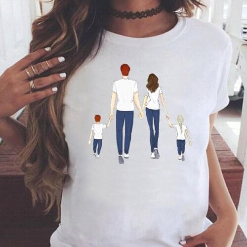 Women Graphic Family Mama Mom 90s Printing Summer Short Sleeve Casual Fashion Print Female Clothes Tops Tees Tshirt T-Shirt