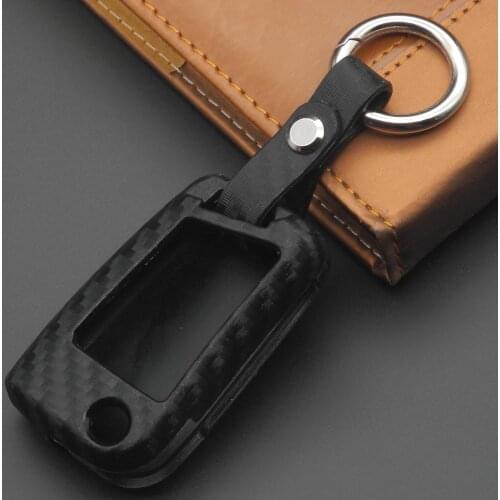 Bilchave 5pcs Carbon Silicone Remote Key Case Cover For VW Polo Golf 7 Tiguan Skoda Octavia Kodiaq Karoq Seat Ateca Leon Ibiza